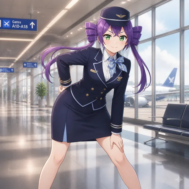 登録した記念に一発目
うちのオリジナルキャラちゃん「紫乃」
キャビンアテンダントフォーム❤

士官学校に通う高校二年生相当の女の子。
明朗快活な性格。武器・銃火器の取り扱いはお手の物。
アニメゲーム方面も守備範囲で好きな女の子であります。