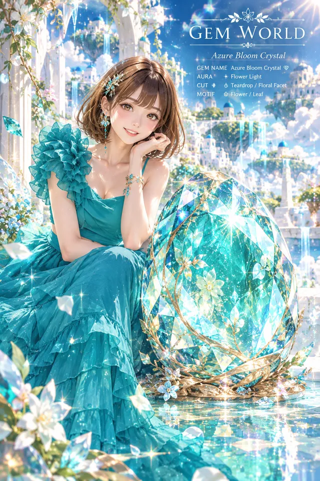 あなたのキャラを宝石にしたらどうなる？💎
素敵なプロンプトを楽しませていただきました✨✨☺️🫶