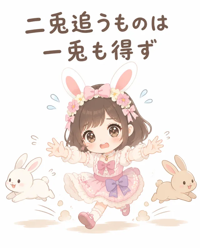 二兎追うものは一兎も得ず🐰