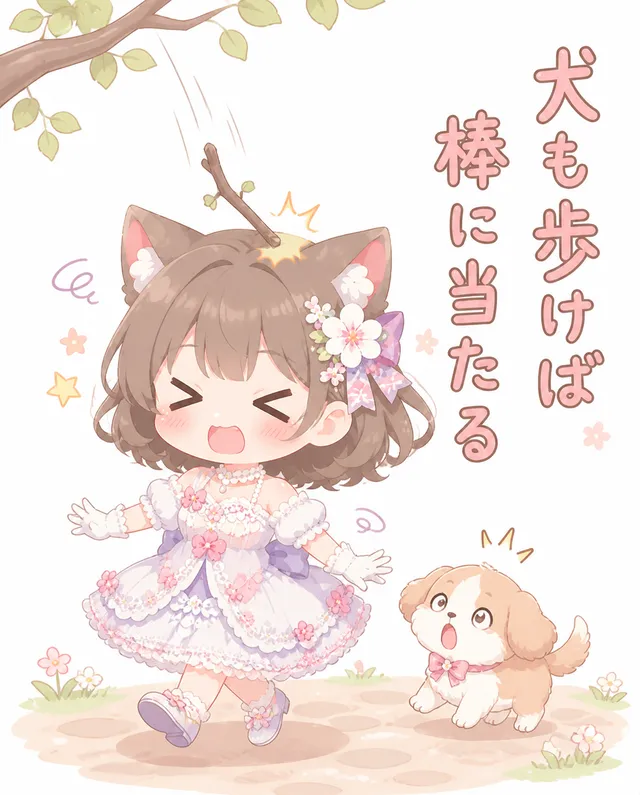 犬も歩けば棒にあたる🐕