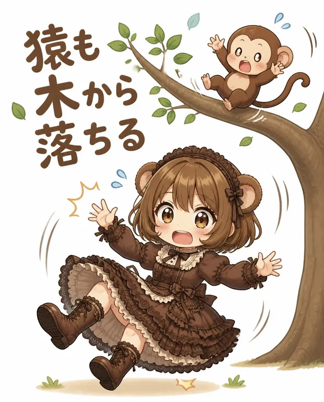 猿も木から落ちる⭐︎🐒