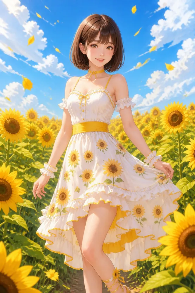 サンフラワーカントリードレスコーデ 🌻