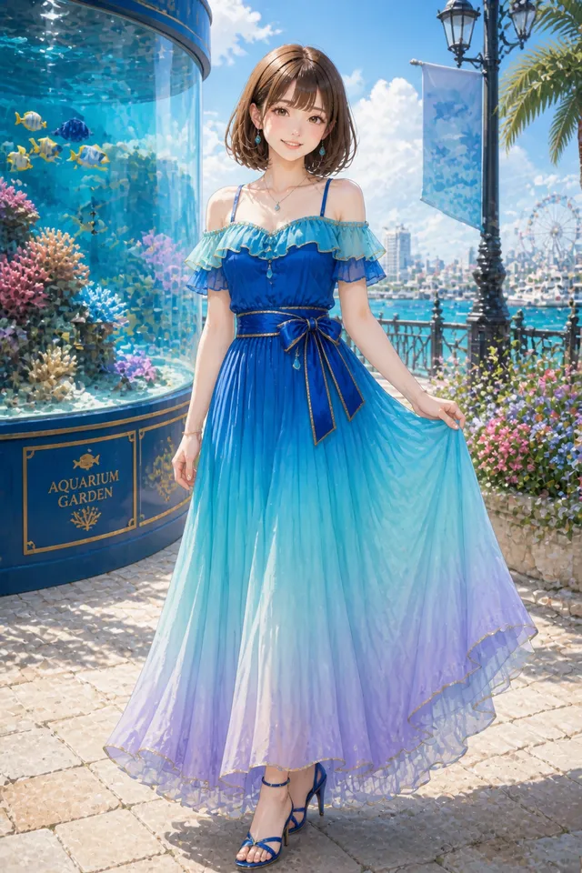 オーシャンドレスコーデ🐠