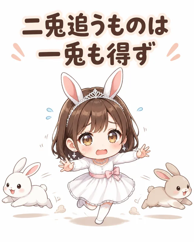 二兎追うものは一兎も得ず🐰