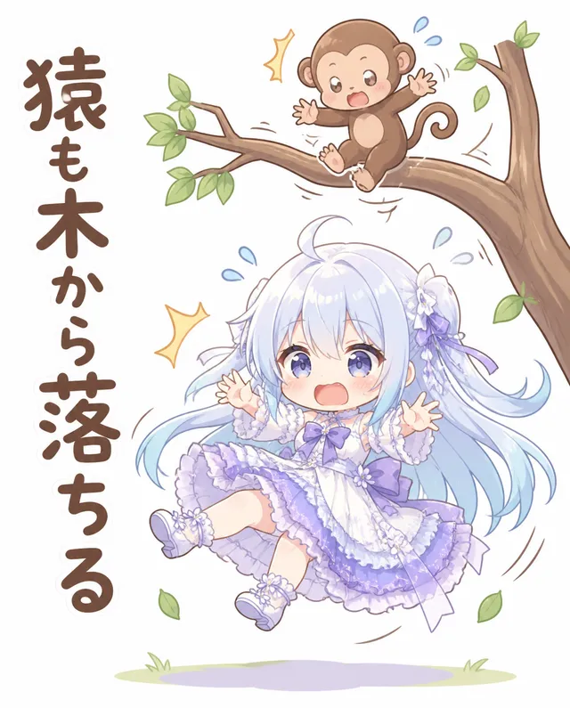 猿も木から落ちる♪