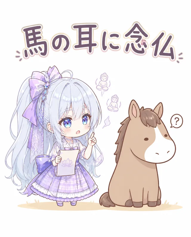 馬の耳に念仏♪