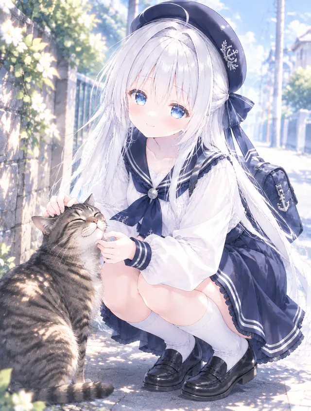 猫を撫でまわす♪