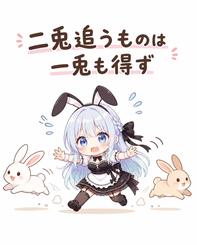 二兎追うものは一兎も得ず♪