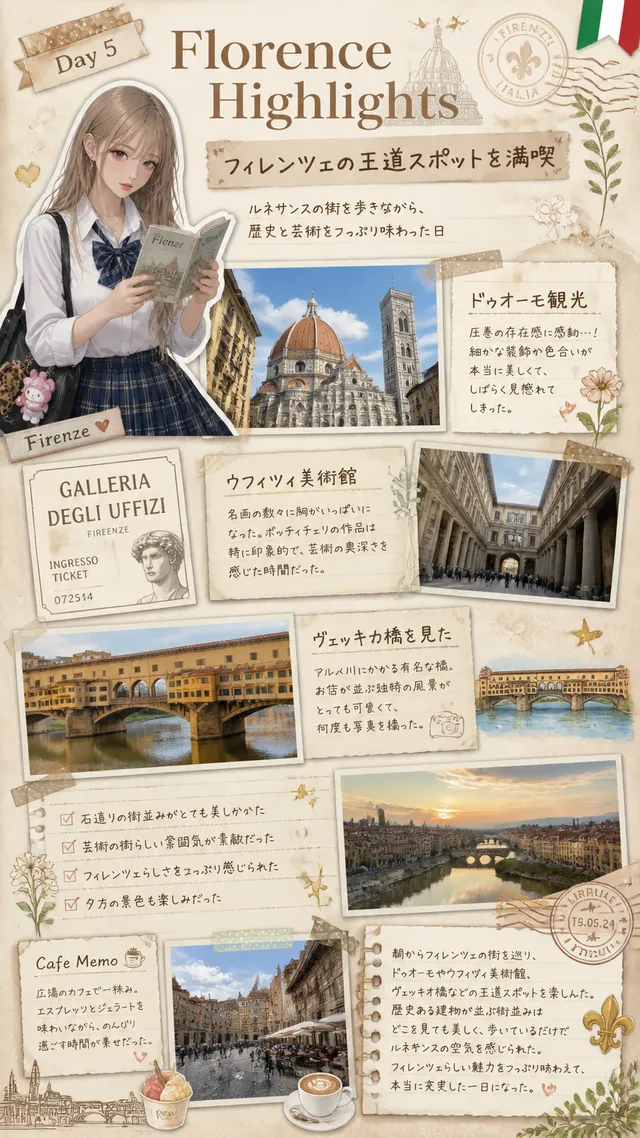 うちの子｢美蘭ちゃん｣のイタリア旅行記
5日目、フィレンツェを散策