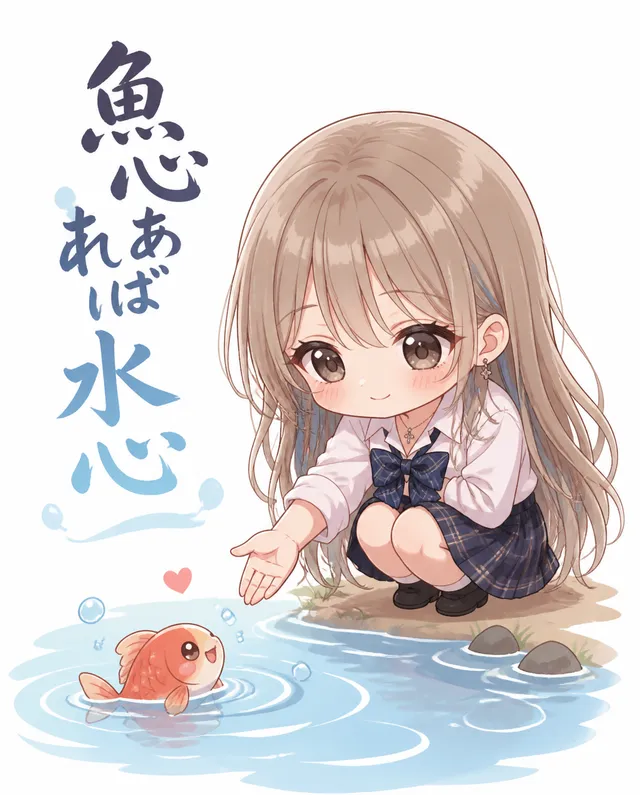 うちの子のことわざ辞典｢魚心あれば水心｣