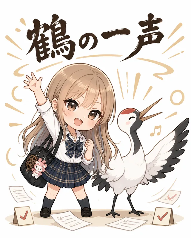 うちの子のことわざ辞典｢鶴の一声｣