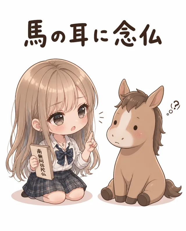 うちの子のことわざ辞典｢馬の耳に念仏｣