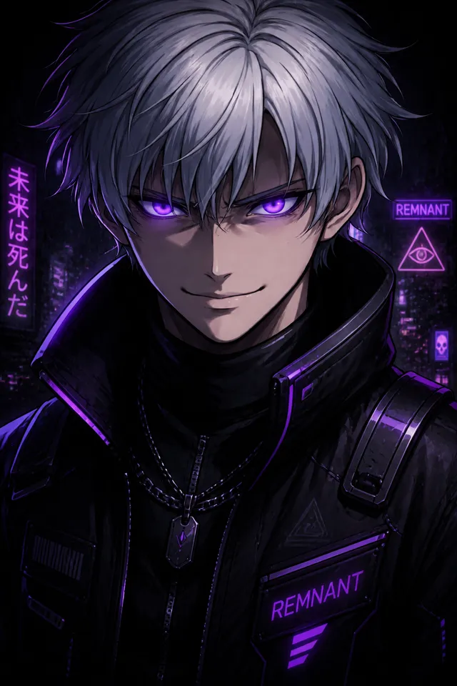 Can you change Remnant's Outfit for something cyberpunk? He uses dark clothes and he usually smiles.