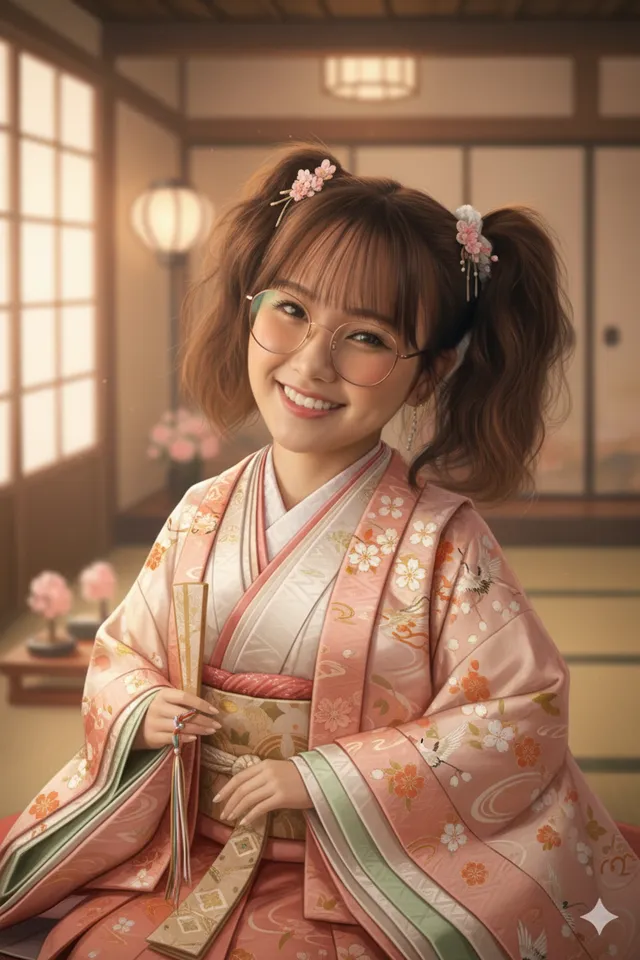お友だちのイメージ画像をひな祭り仕様にしてもらいました♬