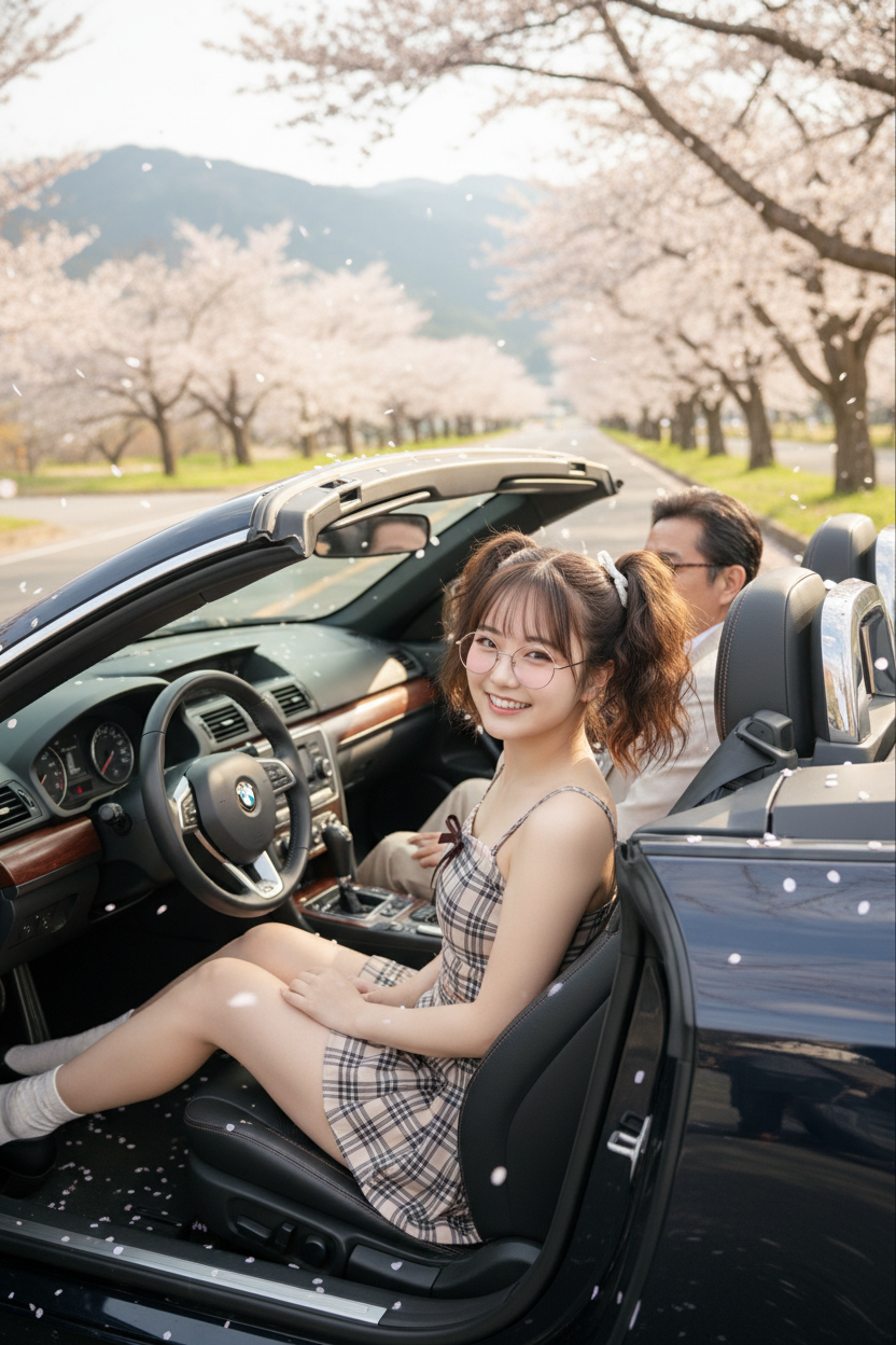 お花見デート中のワンショットです✨