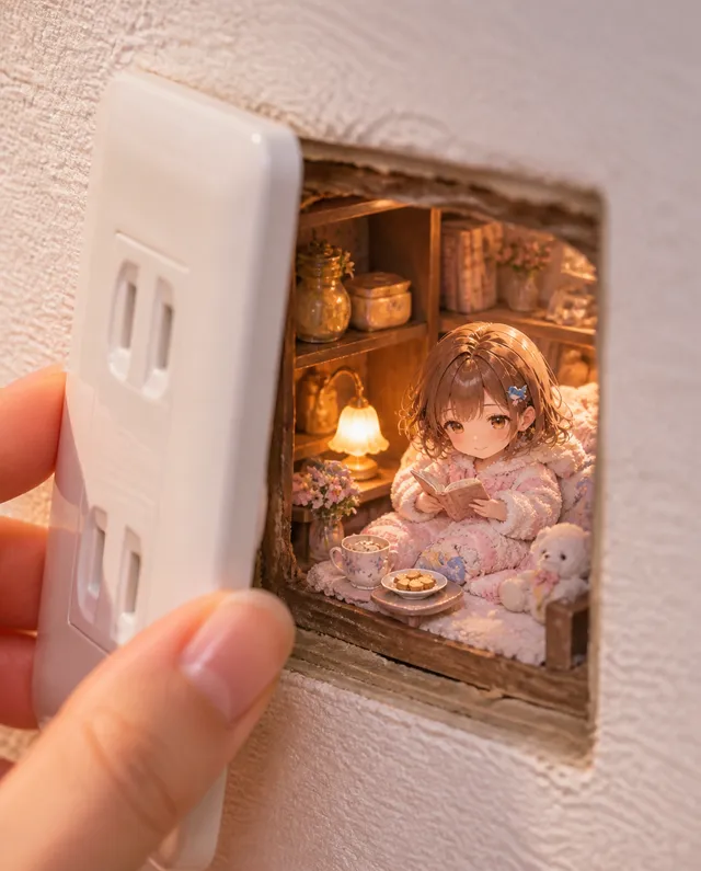 プロンプトお借りしたら、ももちゃんが住み込んでました✨ありがとうございます☺️