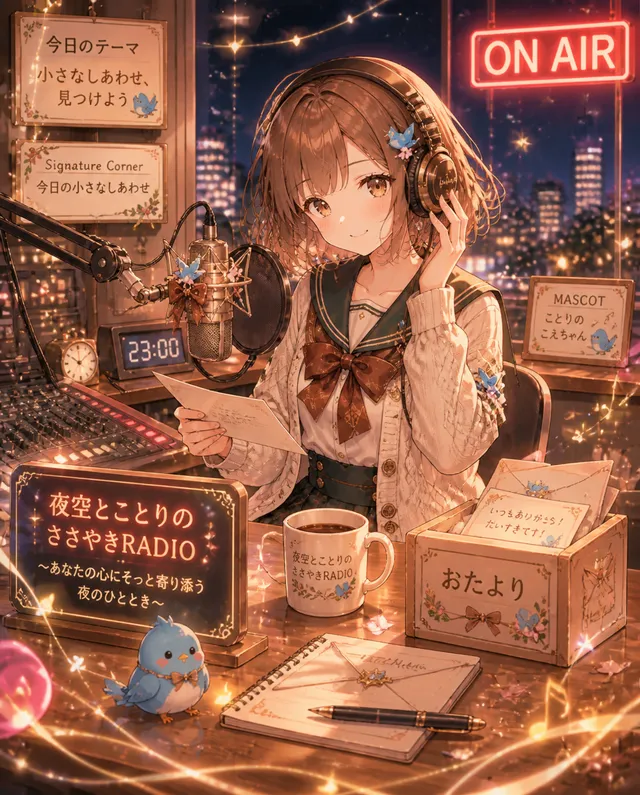 あなた専用のラジオ番組を元イラストのキャラからつくれます。