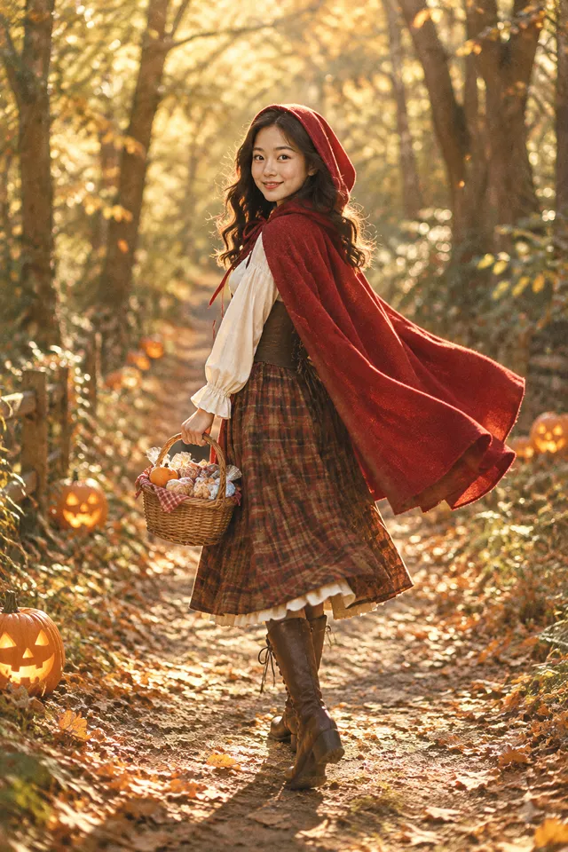 ハロウィン仮装 赤ずきん
真っ赤なフードケープとお菓子のカゴ。カボチャが灯る秋の森を、ケープをなびかせて歩く赤ずきんに着せ替えます。
#うちの子のベストショット