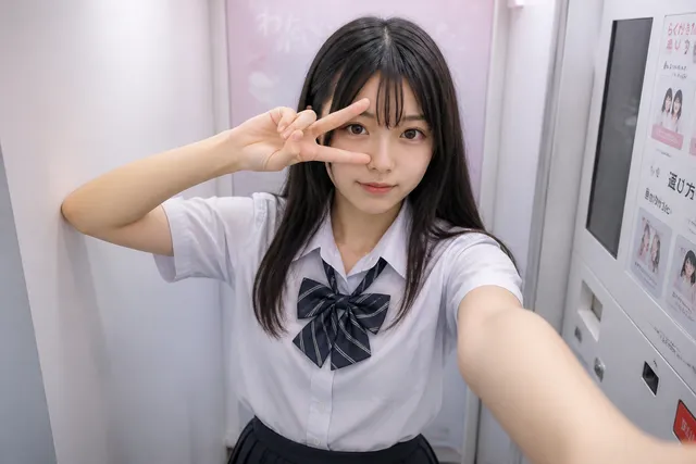プリクラ機というより、証明写真機っぽい。。。