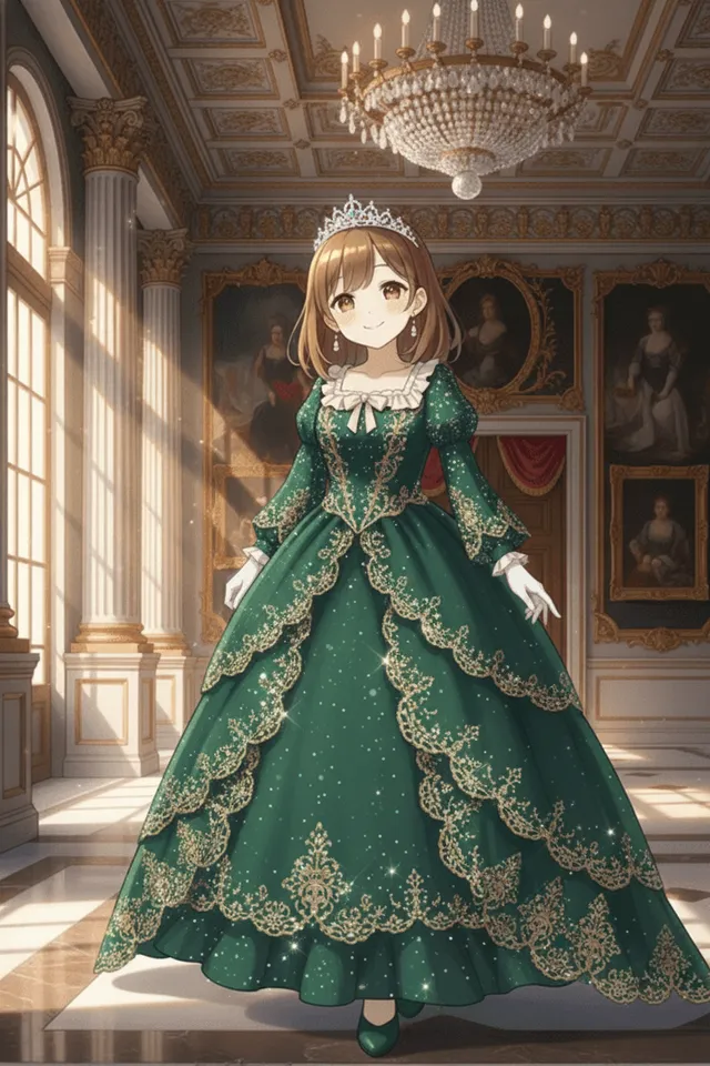 帽子なくしてティアラをする
ドレスは少し豪華でキラキラするもの