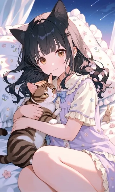 就寝用のパジャマをかわいくしてほしい。3月終わりの服装で
