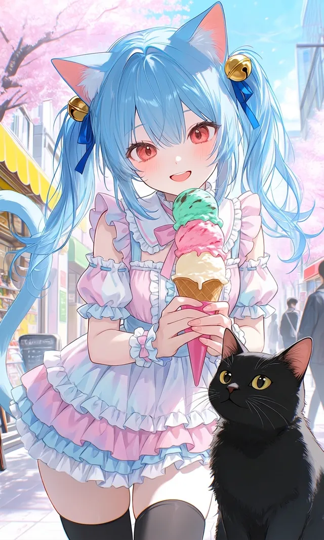 かわいいフリルのワンピース