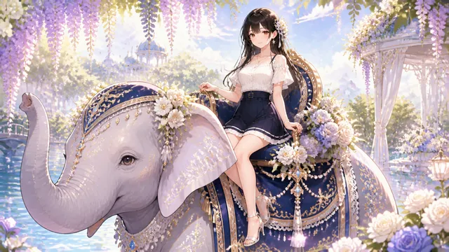 ぞうさん！🐘
タイの観光とかでありそう〜ꉂꉂ😁

#プロンプト利用
