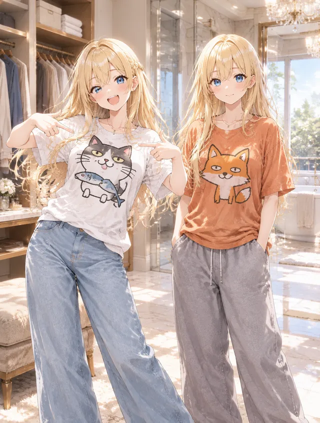 分身の術しましたꉂꉂ😁
どの服もかわいいw

#プロンプト利用