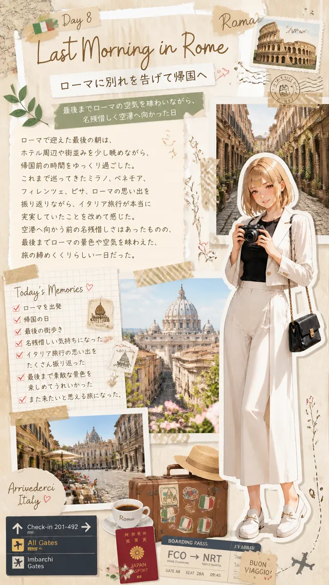 最終日、投稿します！
これでコンプリートです！
めくれる日記も完成しました。
ありがとうございました✨✨